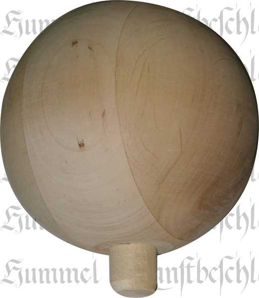 Holzkugel antik, gedrechseltes Holzzierteil antik, Erle, Ø  9,5cm